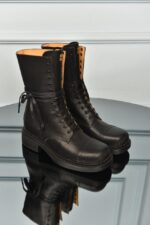 Leather Laced Booties