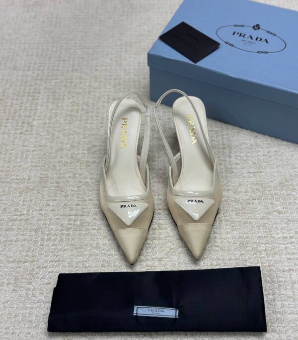 Prada Mesh Fabric Back Strap High Heel
