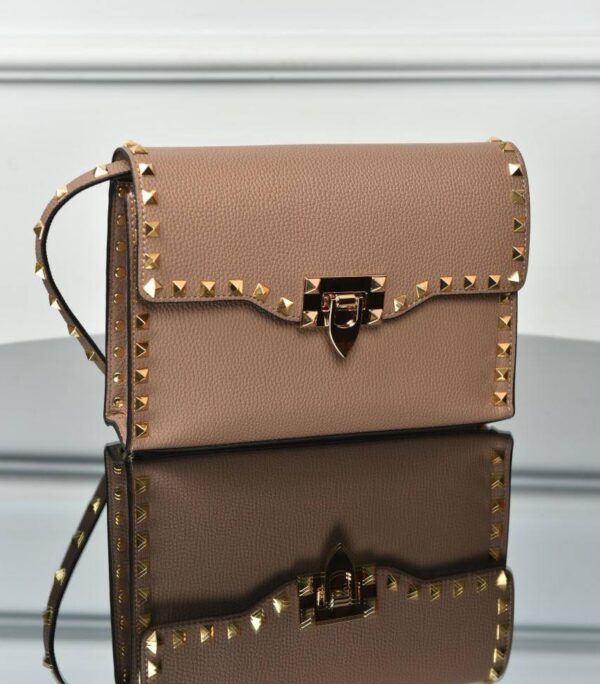 Rockstud Grainy Calfskin Crossbody Bag