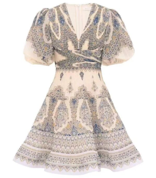 Pleated mini dress