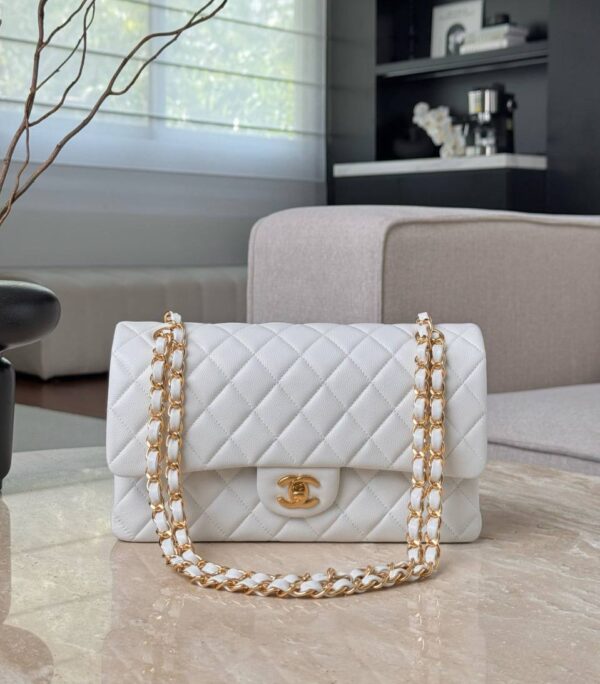 Chanel Burgundy Quilted Caviar Leather Jumbo Classic