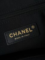 Shopping bag, Calfskin & gold-tone metal, black - Image 13